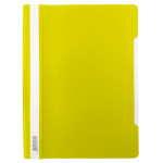 Папка-скоросшиватель Бюрократ Люкс -PSL20YEL (A4, прозрачный верхний лист, пластик, желтый)