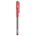 Ручка шариковая Deli Arrow EQ01540 (0,5мм, красный, резиновая манжета)