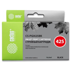Чернильный картридж Cactus CS-PGI425BK (оригинальный номер: PGI-425BK; черный пигментный; 16стр; Pixma iP4840, MG5140, 5240, 6140, 8140, MX884)