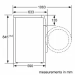 Стиральная машина Bosch WGA24400ME(класс: A+++, полноразмерная 59.7x84.5x58.8см, фронтальная, макс:9кг, 1400об/мин, защита от протечек, белый)