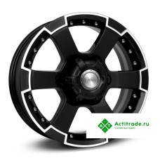 КиК M56 R16/7J PCD 6x139,7 ET 20 ЦО 67,1 черный с полированной лицевой поверхностью