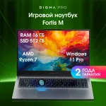 Ноутбук Digma Pro Fortis (AMD Ryzen 7 5825U 2 ГГц/16 ГБ DDR4 3200 МГц/15.6