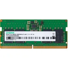 Память SO-DIMM DDR5 8Гб 4800МГц Digma (38400Мб/с, CL40, 262-pin) [DGMAS5480008S]