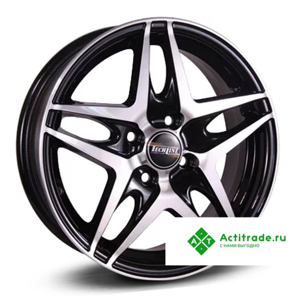 Tech Line 430 R14/5.5J PCD 4x98 ET 35 ЦО 58,6 черный с полированной лицевой поверхностью