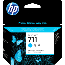 Чернильный картридж HP 711 (голубой; 29стр; 29мл; DJ T120, T520) [CZ134A]