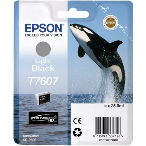 Чернильный картридж Epson C13T76074010 (светло-серый; 25,9стр; 26мл; SureColor SC-P600)