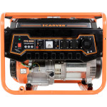 Электрогенератор Carver PPG-8000 (бензиновый, однофазный, пуск ручной, 6,5/6кВт, непр.работа 8ч)