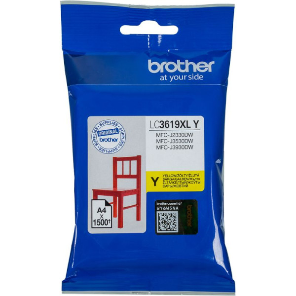 Чернильный картридж Brother LC3619XLY (желтый; 1500стр; MFC-J3530DW, J3930DW)