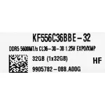 Память DIMM DDR5 32Гб 5600МГц Kingston (44800Мб/с, CL36, 288-pin, 1.25 В)