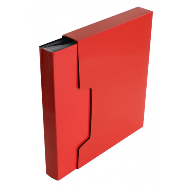 Папка Бюрократ DeLuxe DLVBOX100RED (A4, пластик, толщина пластика 0,7мм, красный)