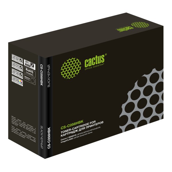 Тонер-картридж Cactus CS-C056HBK (черный; 21000стр; imageCLASS LBP320 Series, 540 Series)