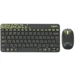 Клавиатура и мышь Logitech Wireless Combo MK240 Black USB (классическая мембранная, светодиодная, кнопок 2, 1000dpi)