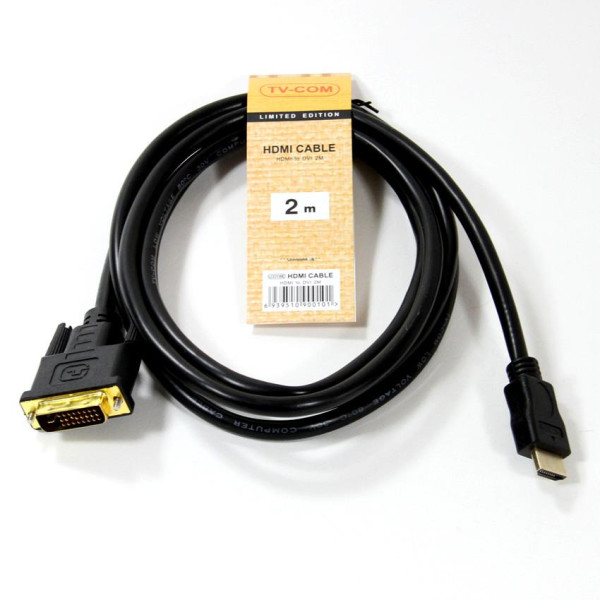 Кабель-переходник VCOM (HDMI (m), DVI-D (m))