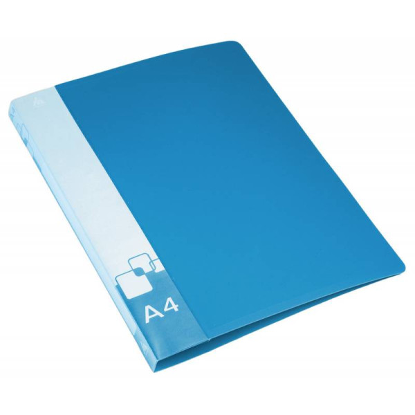 Папка с зажимом Бюрократ -PZ07PBLUE (зажимов 1, A4, пластик, толщина пластика 0,7мм, карман внутренний и торцевой с бумажной вставкой, синий)