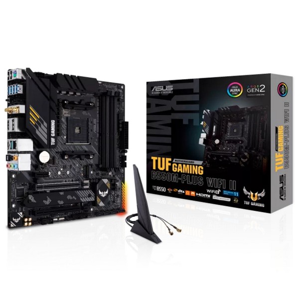 Материнская плата ASUS TUF GAMING B550M-PLUS WIFI II (AM4, 4xDDR4 DIMM, microATX, RAID SATA: 0,1,10)