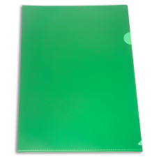 Папка-уголок Бюрократ E310N/1GR (A4, пластик, непрозрачный, толщина пластика 0,18мм, зеленый) [E310N/1GR]