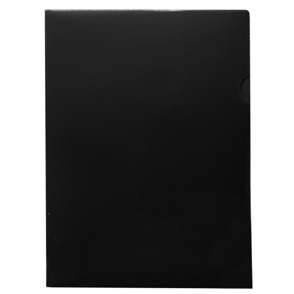 Папка-уголок Бюрократ DeLuxe DLCBLCK (A4, пластик, толщина пластика 0,18мм, черный)