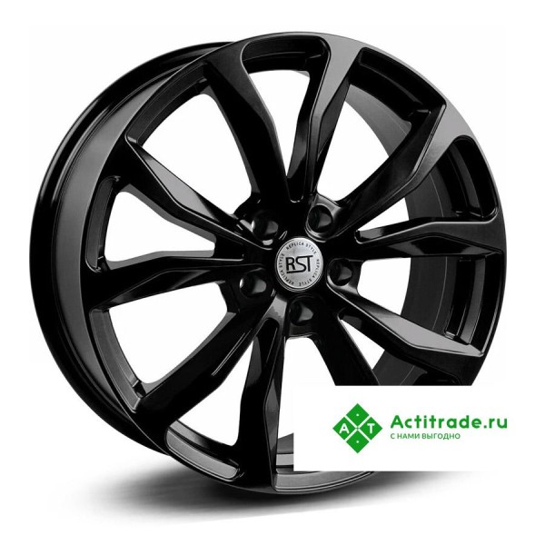 RST R009 R19/7.5J PCD 5x108 ET 36 ЦО 65,1 черный глянцевый