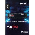 Жесткий диск SSD 1Тб Samsung 990 PRO (2280, 7450/6900 Мб/с, 1550000 IOPS, PCIe 4.0 x4 (NVMe), 1024Мб, для ноутбука и настольного компьютера)