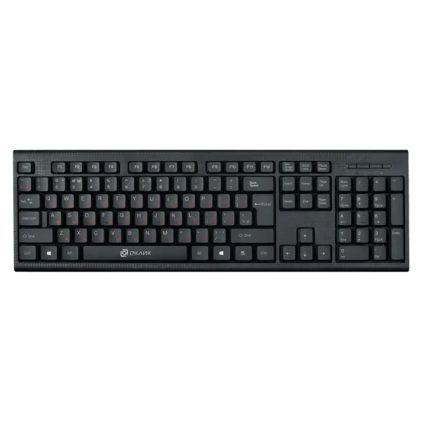 Клавиатура Oklick 120 M Standard Keyboard Black USB (классическая мембранная, 104кл)