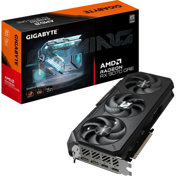 Видеокарта Radeon RX 9070 2280МГц 12Гб Gigabyte (GDDR6, 192бит)