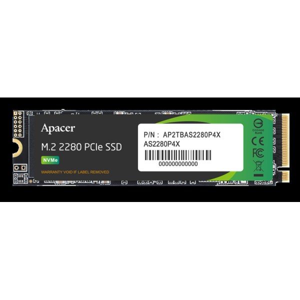 Жесткий диск SSD 256Гб APACER (M.2, 2100/1700 Мб/с, PCI-E, для ноутбука и настольного компьютера)