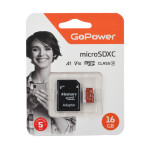 Карта памяти microSDXC 16Гб GoPower (80Мб/с)