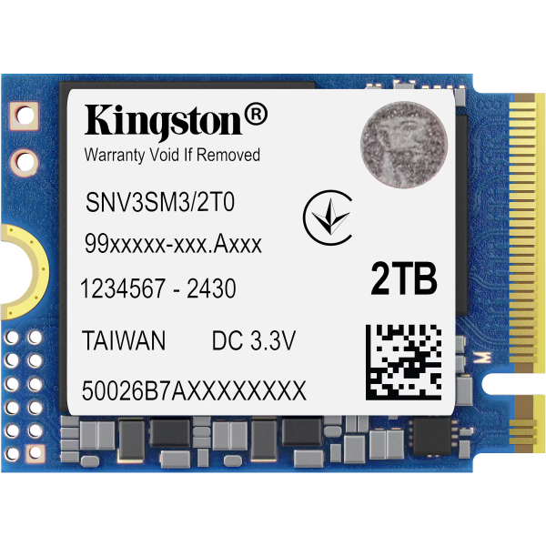 2Тб Kingston (2230, 6000/5000 Мб/с, PCIe 4.0 x4 (NVMe))