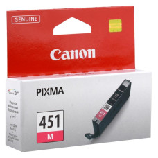 Чернильный картридж Canon CLI-451M (пурпурный; 7стр; 7мл; Pixma iP7240, MG6340, MG5440) [6525B001]