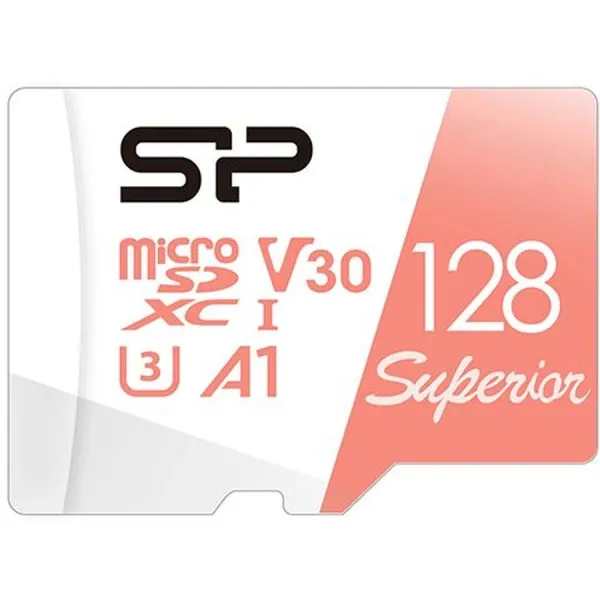 Карта памяти microSDXC 128Гб Silicon Power (Class 10, 100Мб/с, UHS-I U3, адаптер на SD)