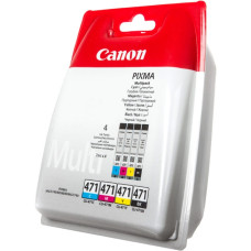 Чернильный картридж Canon CLI-471C (многоцветный; 376стр; 7мл; Pixma MG5740, MG6840, MG7740)