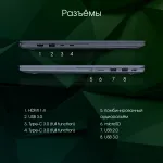 Ноутбук Digma Pro Pactos (Intel Core i3 1215U 1.2 ГГц/8 ГБ DDR4 3200 МГц/16