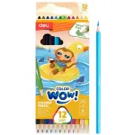 Карандаши Deli ColoRun EC00100 (пластик, трехгранный, 12 цветов, коробка европодвес)