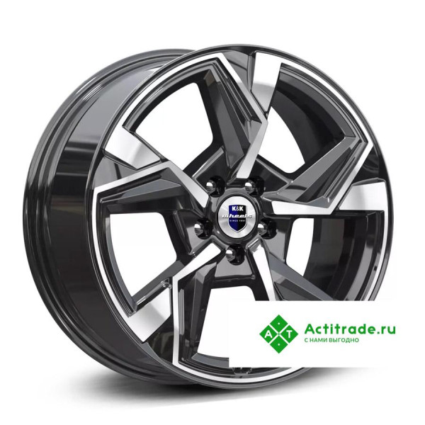 КиК Кайан R18/7.5J PCD 5x112 ET 40 ЦО 57,1 черный с полированной лицевой поверхностью
