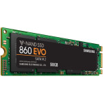 Жесткий диск SSD 500Гб Samsung 860 EVO Series (M.2, 550/520 Мб/с, 88000 IOPS, SATA-III, 1024Мб, для ноутбука и настольного компьютера)