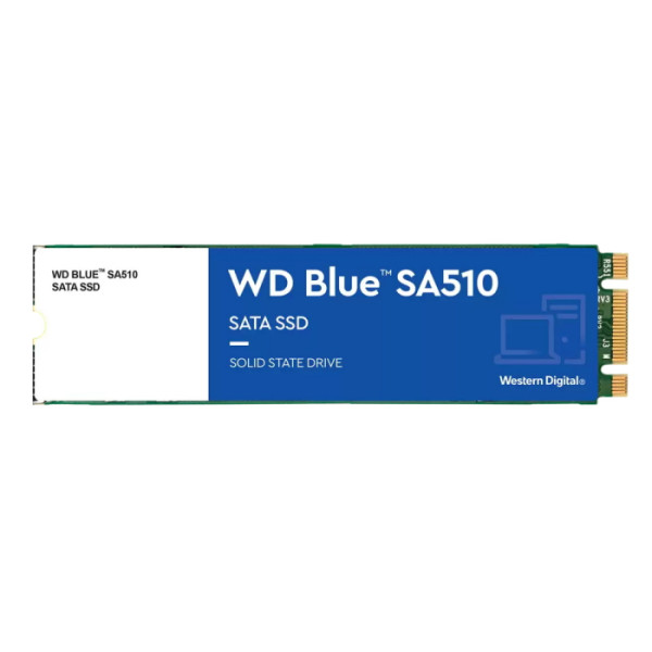 Жесткий диск SSD 500Гб Western Digital Blue SA510 (2280, 560/530 Мб/с, 84000 IOPS, SATA 3Гбит/с, для ноутбука и настольного компьютера)