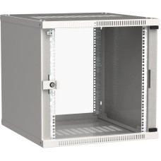 Шкаф коммутационный настенный IEK LWE3-12U64-GF (12U, 600x585x450мм, IP20, 50кг) [LWE3-12U64-GF]