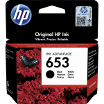 HP 653 (черный; 360стр; DeskJet Plus Ink Advantage 6075, 6475)