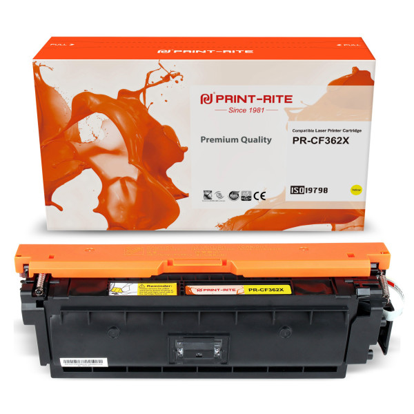 Тонер-картридж Print-Rite PR-CF362X (оригинальный номер: CF362X; желтый; 9500стр; CLJ M552dn, M553dn, M553N, M553x)