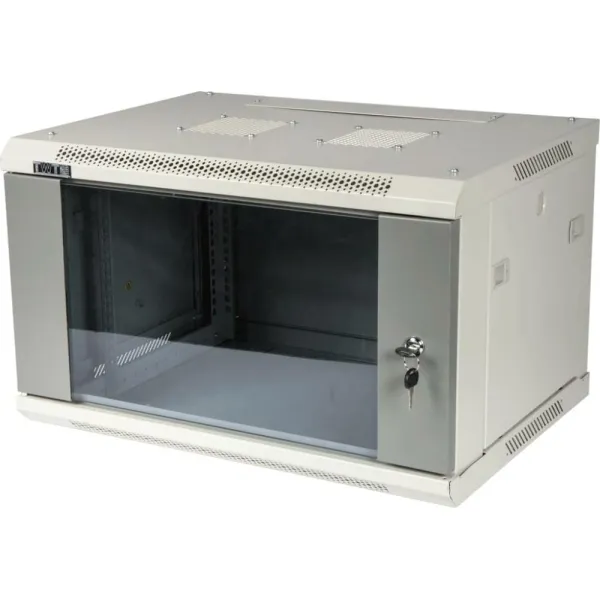 Шкаф коммутационный настенный Lanmaster TWT-CBWPG-4U-6x4-GY (4U, 600x279x450мм, IP20, 60кг)