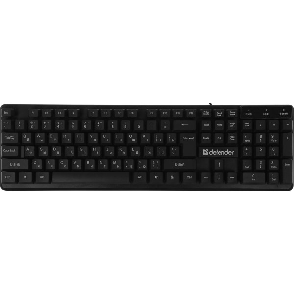 Клавиатура DEFENDER Legion GK-010DL RU Black USB ( мембранные, 104кл)