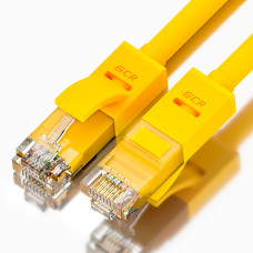 Greenconnect GCR-LNC02-5.0m (RJ45(m), RJ45(m), внутренний, 5м, 5E, 4пары, U/UTP, жёлтый) [GCR-LNC02-5.0m]