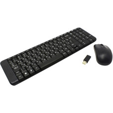 Клавиатура и мышь Logitech Wireless Combo MK220 Black USB (радиоканал, классическая мембранная, 101кл, светодиодная, кнопок 2, 1000dpi) [920-003161]
