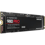 Жесткий диск SSD 250Гб Samsung 980 Pro (M.2, 6400/2700 Мб/с, 600000 IOPS, PCI-E, 512Мб, для ноутбука и настольного компьютера)