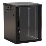 Шкаф коммутационный настенный Hyperline TWB-2245-GP-RAL9004 (22U, 600x1086x450мм, IP20, 60кг)