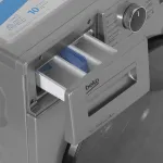Стиральная машина Beko WSPE6H616S(фронтальная средняя, класс стирки/отжима/э.потребления: A/B/A , макс: 6,5кг, 1200 об/мин, инвертер, 60x84x44см, серебристый)