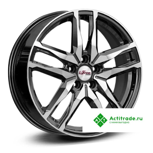IFree Бомбей R18/6.5J PCD 5x114,3 ET 37 ЦО 66,6 черный с полированной лицевой поверхностью