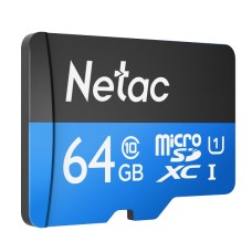 Карта памяти microSDXC 64Гб Netac (Class 10, 80Мб/с, UHS-I U1, адаптер на SD) [NT02P500STN-064G-R]
