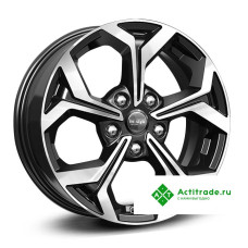 КиК ZV Corolla КС878 R16/6.5J PCD 5x114,3 ET 45 ЦО 67,1 черный с полированной лицевой поверхностью [74905]