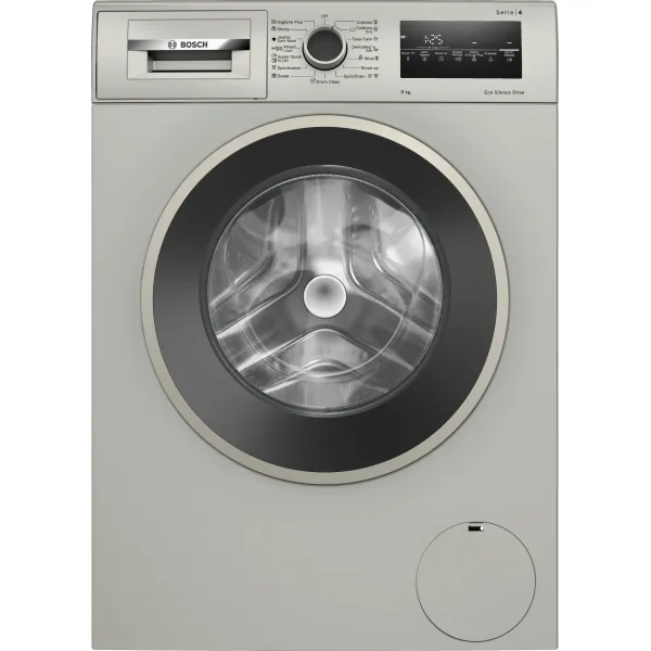 Стиральная машина Bosch WAN2821XME(фронтальная полноразмерная, класс стирки/отжима/э.потребления: A , макс: 8кг, 1400 об/мин, защита: частичная, 59.8x84.5x59см, серебристый)